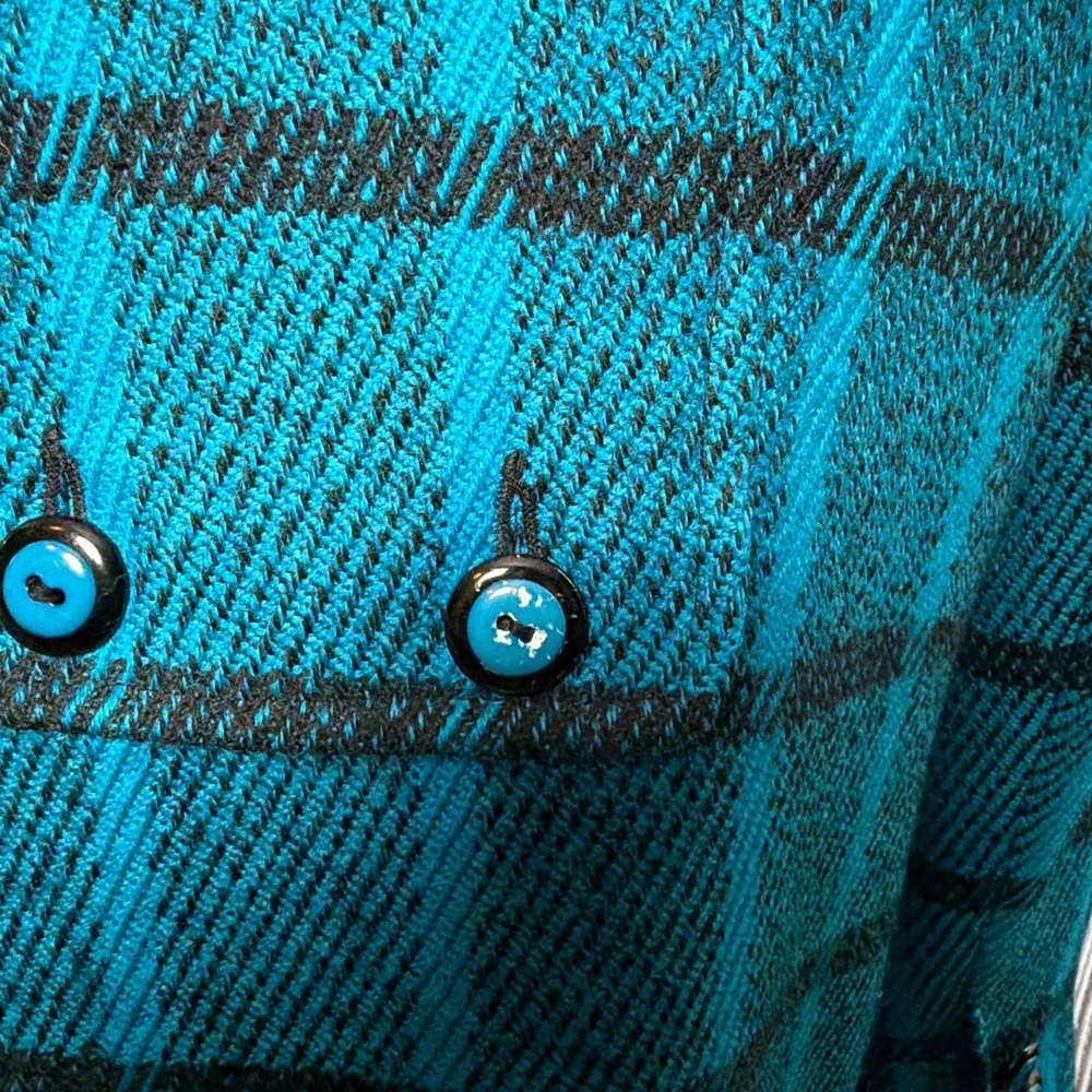 Carlisle Blazer Career 10 Blue Vintage Wool Plaid Structured Business - Picture 11 of 11
